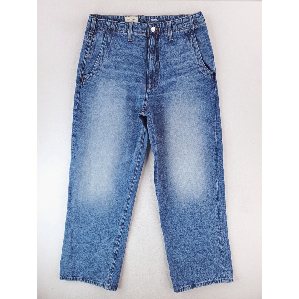 Pilcro‎ Jeans Womens 30 Blue Wide Leg Trouser Y2K BOHO Grunge Baggy Skater